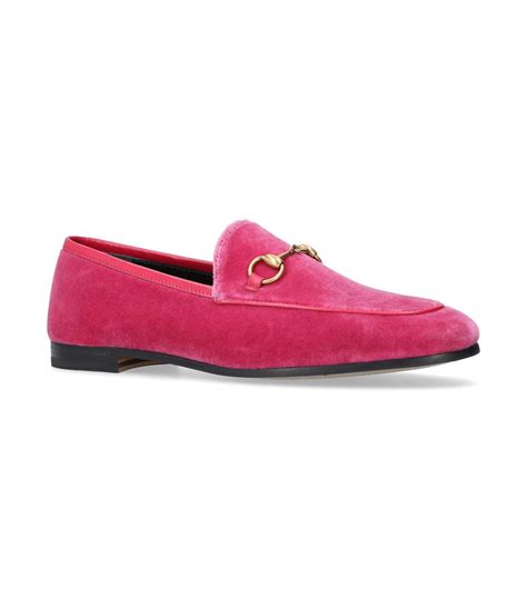 pink gucci loafers|Gucci velvet loafers women's.